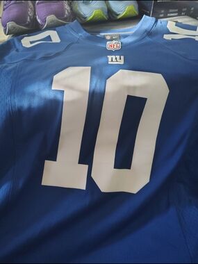 New York Giants #10 Blue NFL Jersey - White Numbers